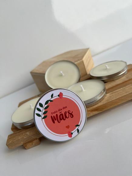 Latinha com Vela Aromática Dia das Mães, Brinde Mãe