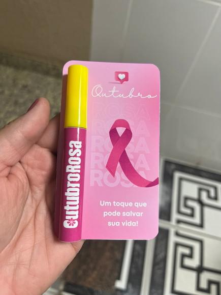 Lip Gloss Labial Transparente Brinde Outubro Rosa