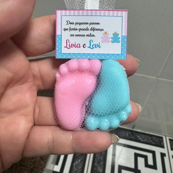 Lembrancinha Chá Revelação Sabonete de Pezinho