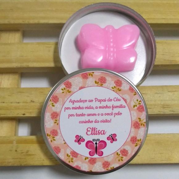 Latinha Com Sabonete De Borboleta, Lembrancinha Maternidade