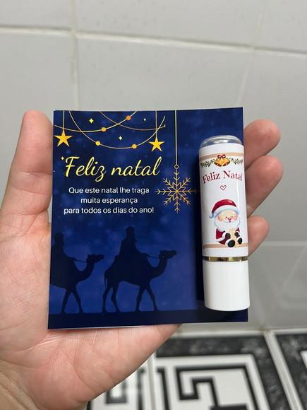 Manteiga de Cacau com Cartão, Natal, Brinde Final de Ano