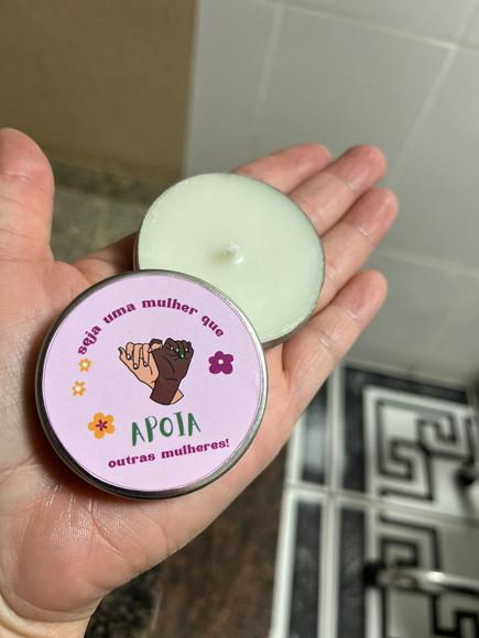 Latinha com Vela Aromática Dia da Mulher, Lembrancinha