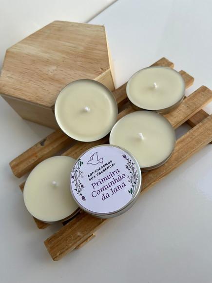 Latinha com Vela Aromática Personalizada, Batizado, Batismo