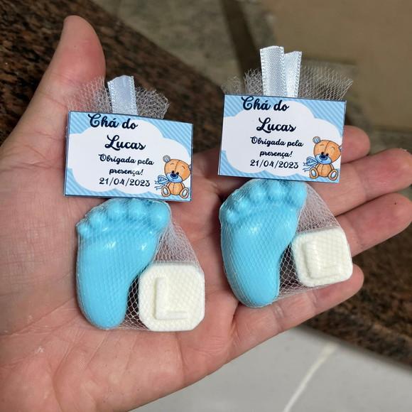Sabonete de Pezinho com Inicial, Lembrancinha de Maternidade