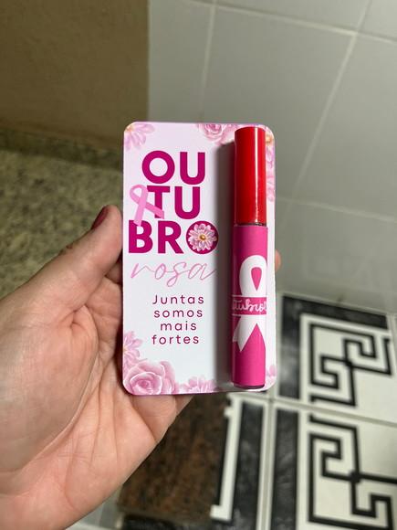 Lip Gloss Labial Transparente Brinde Outubro Rosa