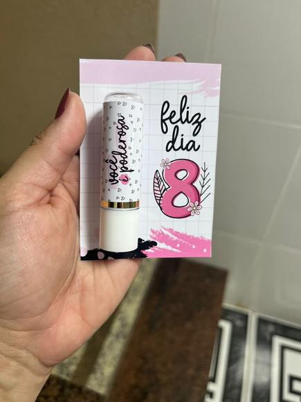 100 Manteiga de Cacau com Card, Dia da Mulher, Brinde