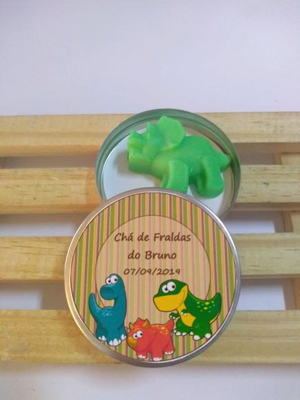 Latinha com Dinossauro, Sabonete de Dinossauro, Chá