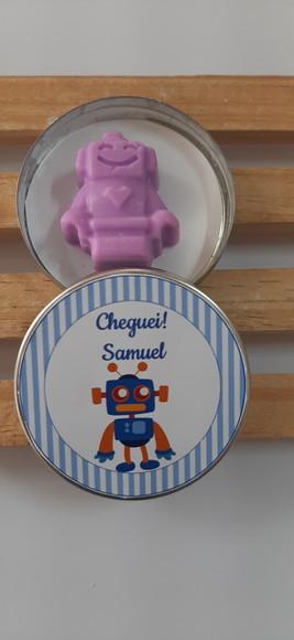 Latinha Com Sabonete De Robô, Robozinho, Lembrancinha