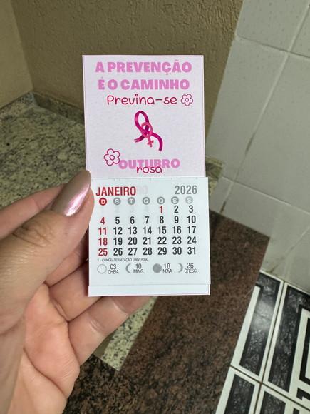 Calendário 2027 Brinde Outubro Rosa Brinde Corporativo