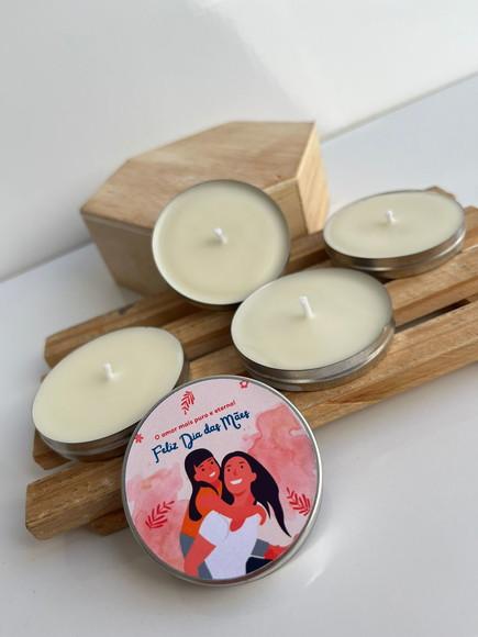 Latinha com Vela Aromática Dia das Mães, Brinde Mãe