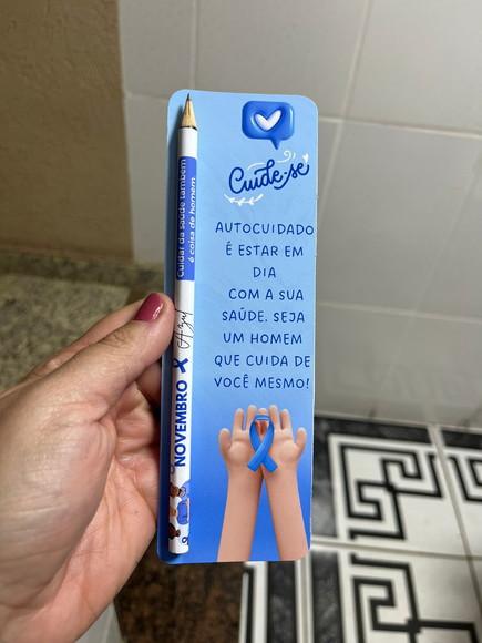 Lápis Personalizado com Card Novembro Azul