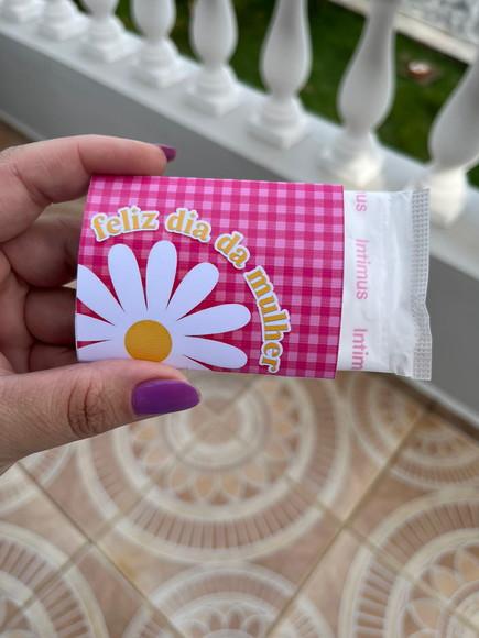 Card com Protetor Diário, Absorvente, Dia das Mulheres