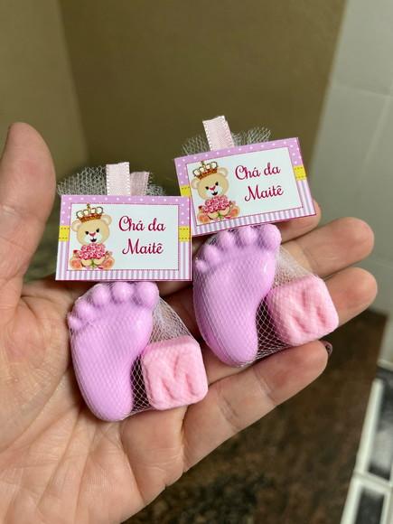 Sabonete de Pezinho com Inicial, Lembrancinha de Maternidade