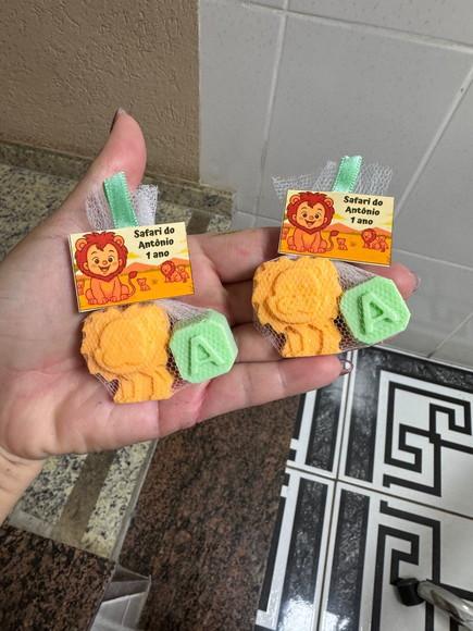 Sabonete Leão Lembrancinha Safari Maternidade