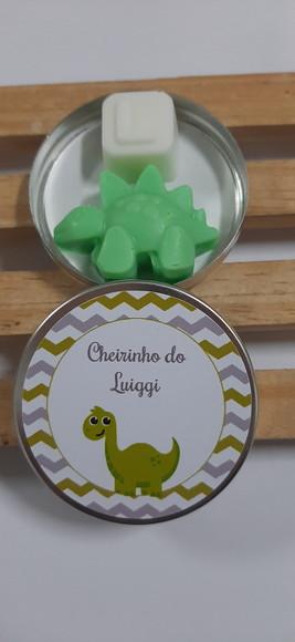 Latinha Com Sabonete De Dinossauro E Inicial, Aniversário
