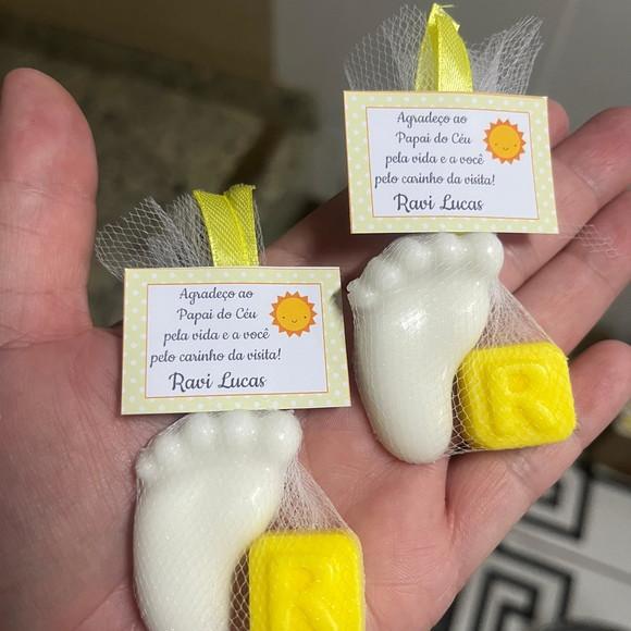Sabonete De Pezinho Com Inicial, Lembrancinha De Maternidade