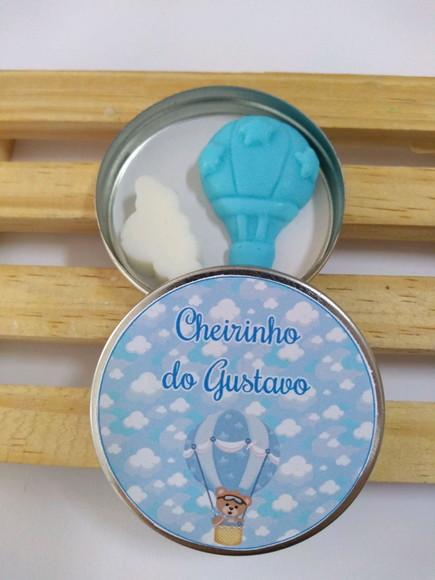 Latinha Com Balão E Nuvem, Lembrancinha Chá, Nascimento