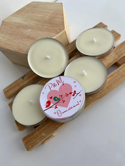 Latinha com Vela Aromática Personalizada, Casamento, Noivado