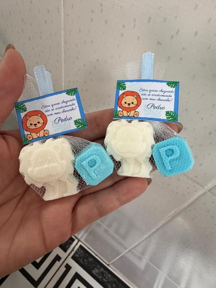 Sabonete Leão Safari Lembrancinha Chá de Bebê
