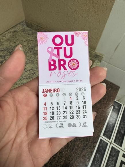 Calendário 2027 - Brinde Outubro Rosa