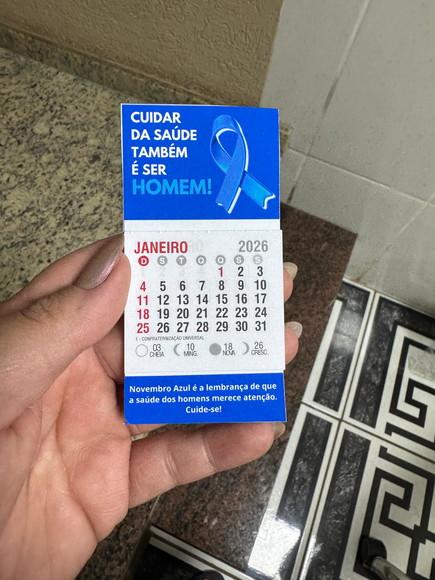 Calendário 2027 - Brinde Novembro Azul