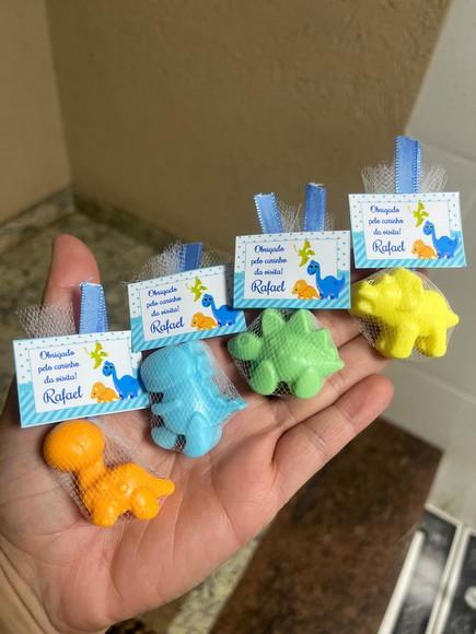 Sabonete de Dinossauro Lembrancinha Chá de Fraldas