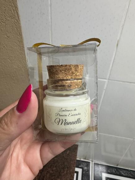 Lembrancinha Vela Aromática Batizado Batismo Evento