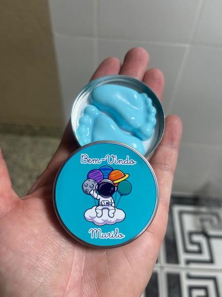 Latinha com Pezinho de Sabonete Sabonete Pezinho