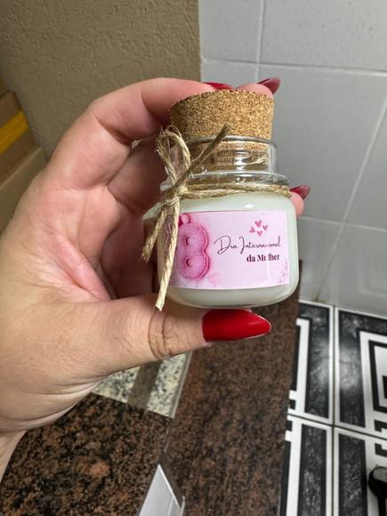 Lembrancinha Vela Perfumada, Brinde Dia das Mulheres