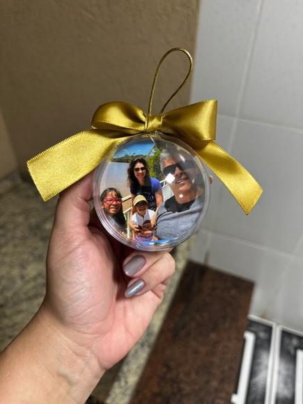 Bolinha de Natal Personalizada com Foto