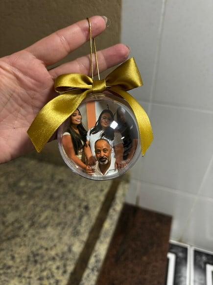 Bolinha de Natal Personalizada com Foto