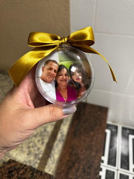Bolinha de Natal Personalizada com Foto