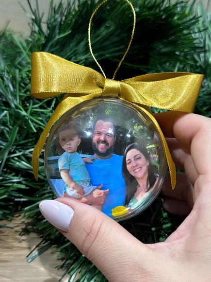 Bolinha de Natal Personalizada com Foto