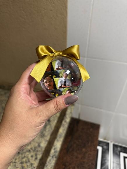 Bolinha de Natal Personalizada com Foto