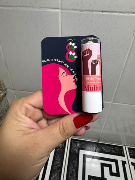 Manteiga de Cacau com Card, Dia da Mulher, Brinde
