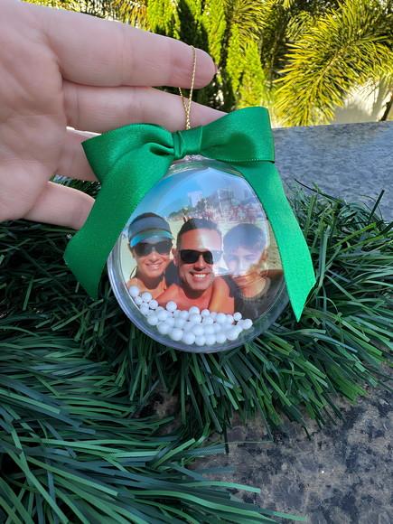 Bolinha de Natal Personalizada com Foto