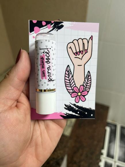 100 Manteiga de Cacau com Card, Dia da Mulher, Brinde