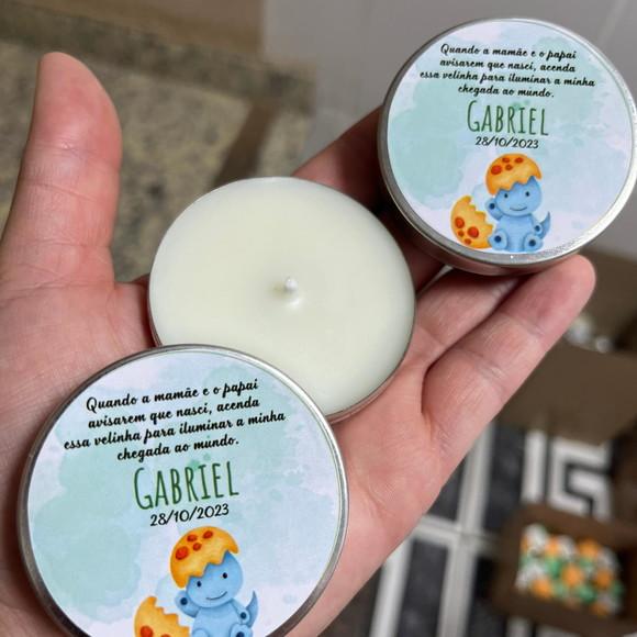 Latinha com Vela Aromática Personalizada, Batizado, Batismo
