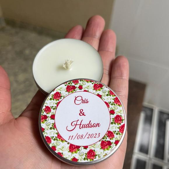 Latinha com Vela Aromática Nascimento, Lembrancinha