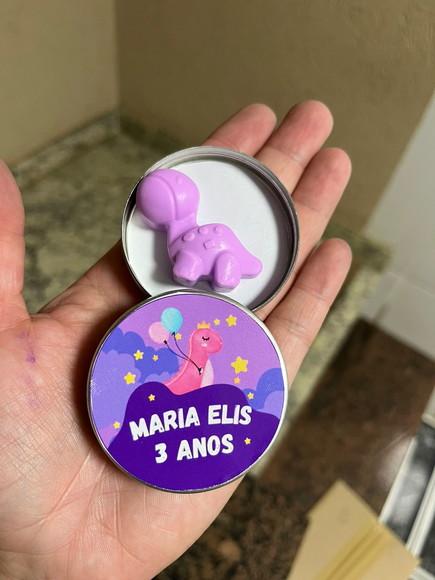 Latinha com Dinossauro, Sabonete de Dinossauro, Aniversário