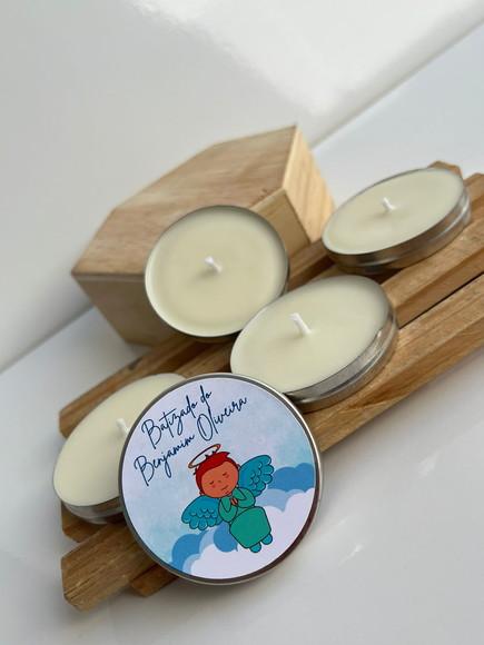 Latinha com Vela Aromática Personalizada, Batizado, Batismo