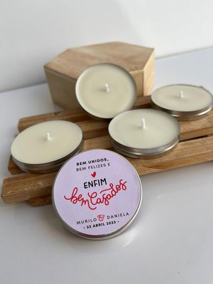 Latinha com Vela Aromática Personalizada, Casamento, Noivado