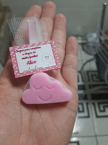 Sabonete Nuvem, Lembrancinha Chuva de Amor, Nascimento, Chá