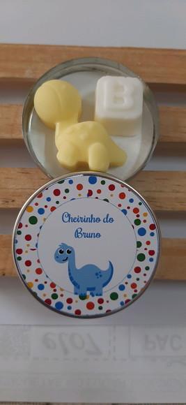 Latinha Com Sabonete De Dinossauro E Inicial, Lembrancinha