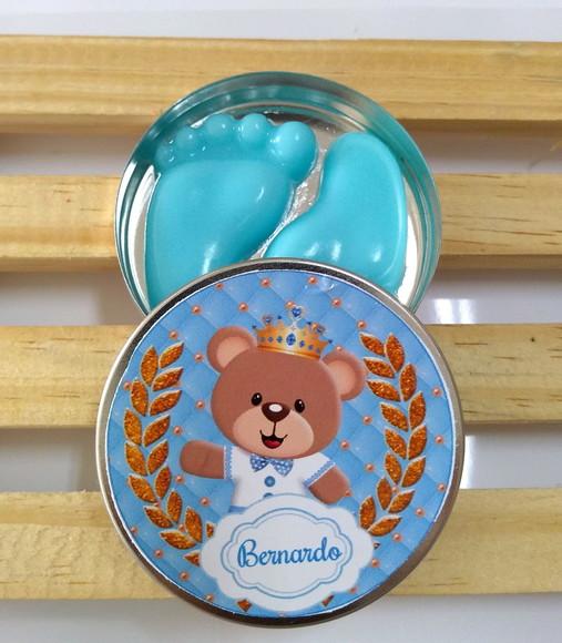 Latinha com Pezinho, Lembrancinha Chá de Bebê