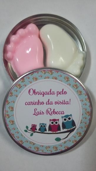 Latinha Com Mini Pezinho, Lembrancinha Nascimento, Chá