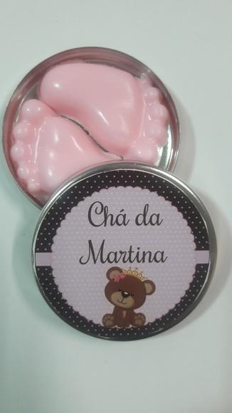Lembrancinha Com Pezinho, Latinha Com Sabonete De Pezinhos