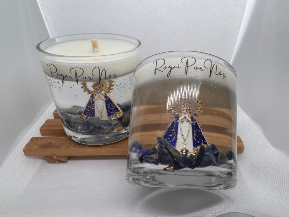 Vela Aromática Nossa Senhora Aparecida | Brinde Religioso | Luxo