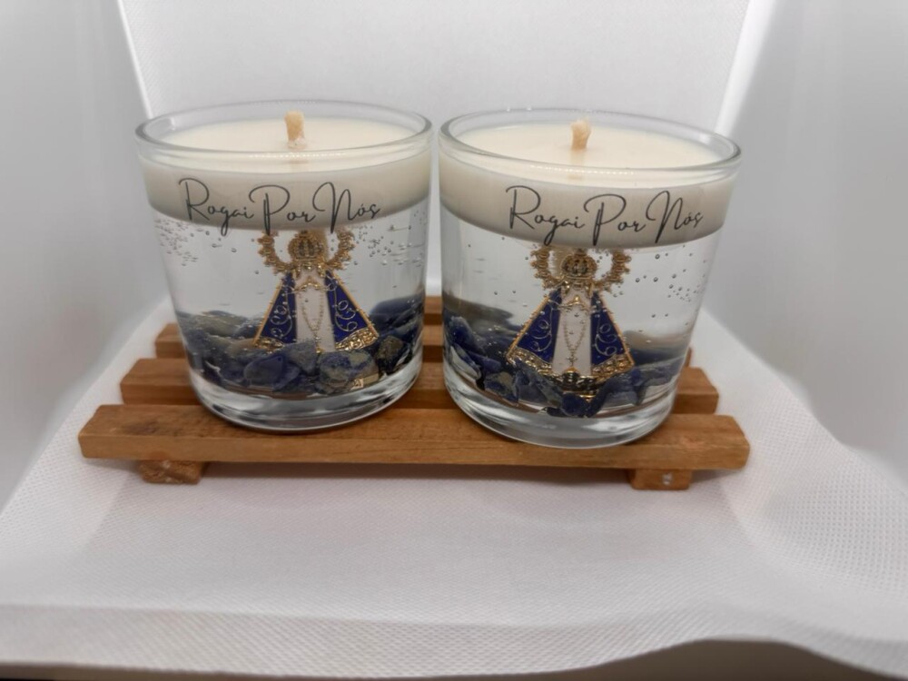 Vela Aromática Nossa Senhora Aparecida | Brinde Religioso | Luxo