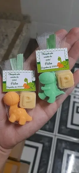 Sabonete de Dinossauro, Inicial, Lembrancinha Nascimento
